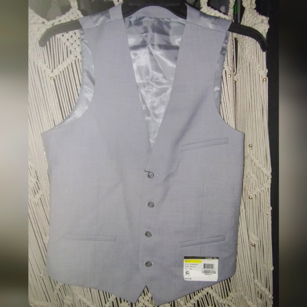 🔥BNWT🔥Bar lll Men's Gray Suit Vest